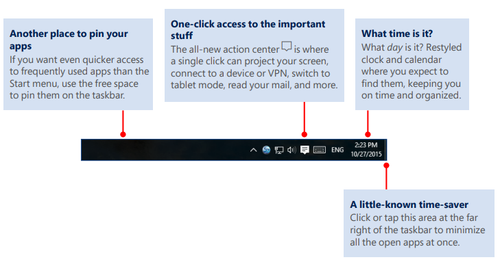 second half of windows taskbar - described in text copy